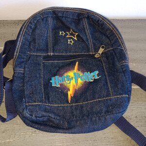 Harry Potter Denim Backpack with Star Accents